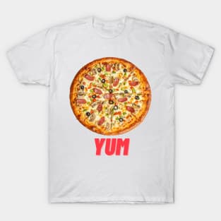 Yum Pizza Design T-Shirt